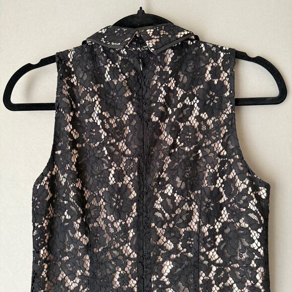 J.Crew sz 00 black‎ Lace peter pan collar mini Dress - Picture 4 of 8